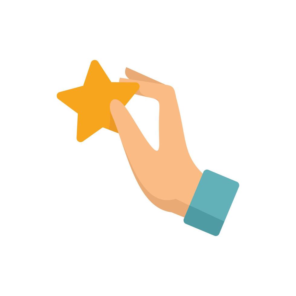 Brand reputation icon flat isolated vector