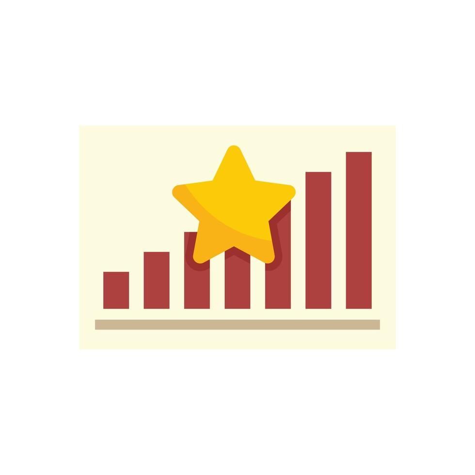 Achievement reputation icon flat isolated vector