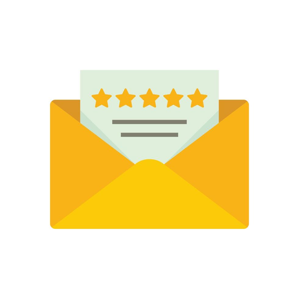 Mail reputation icon flat isolated vector