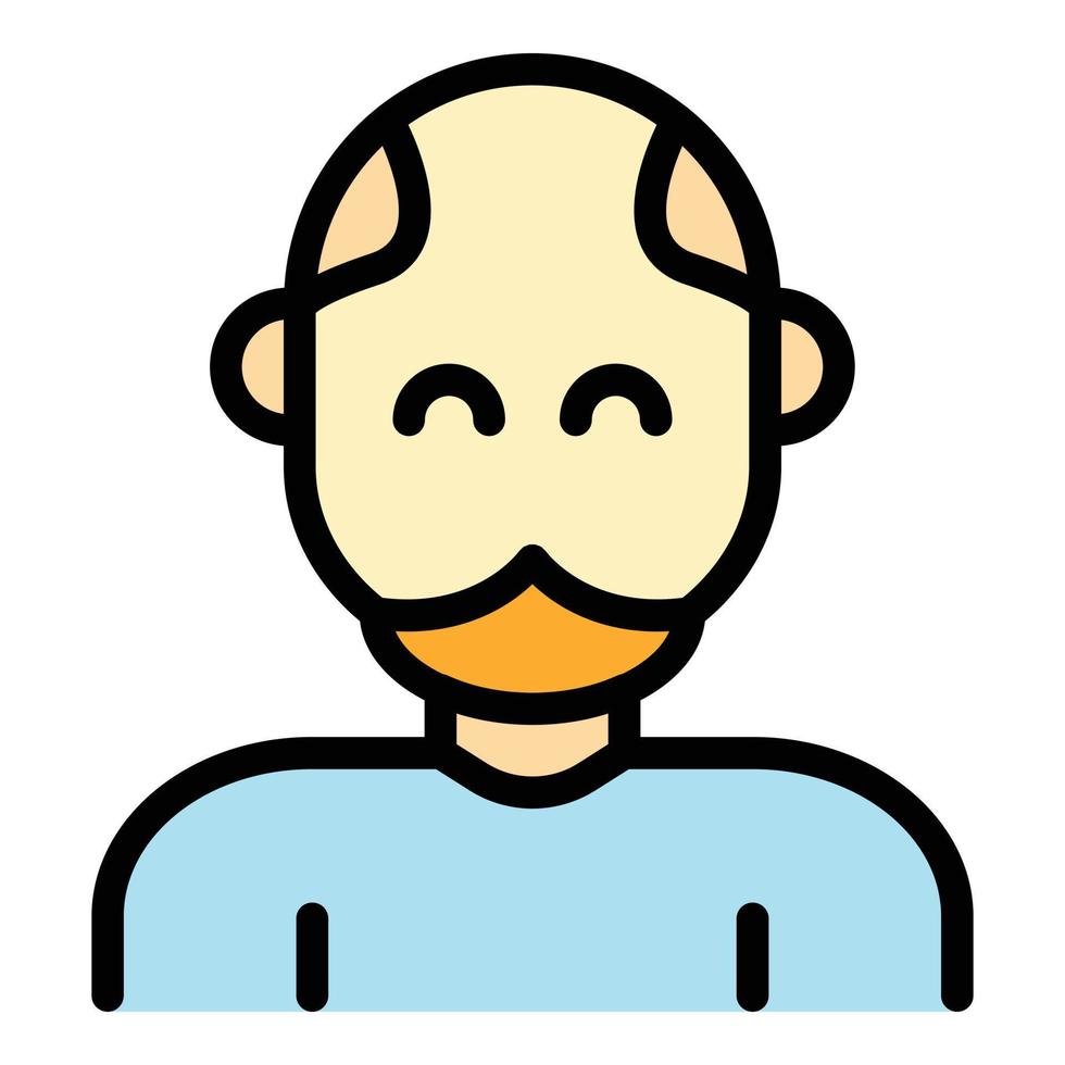 Grandfather icon color outline vector