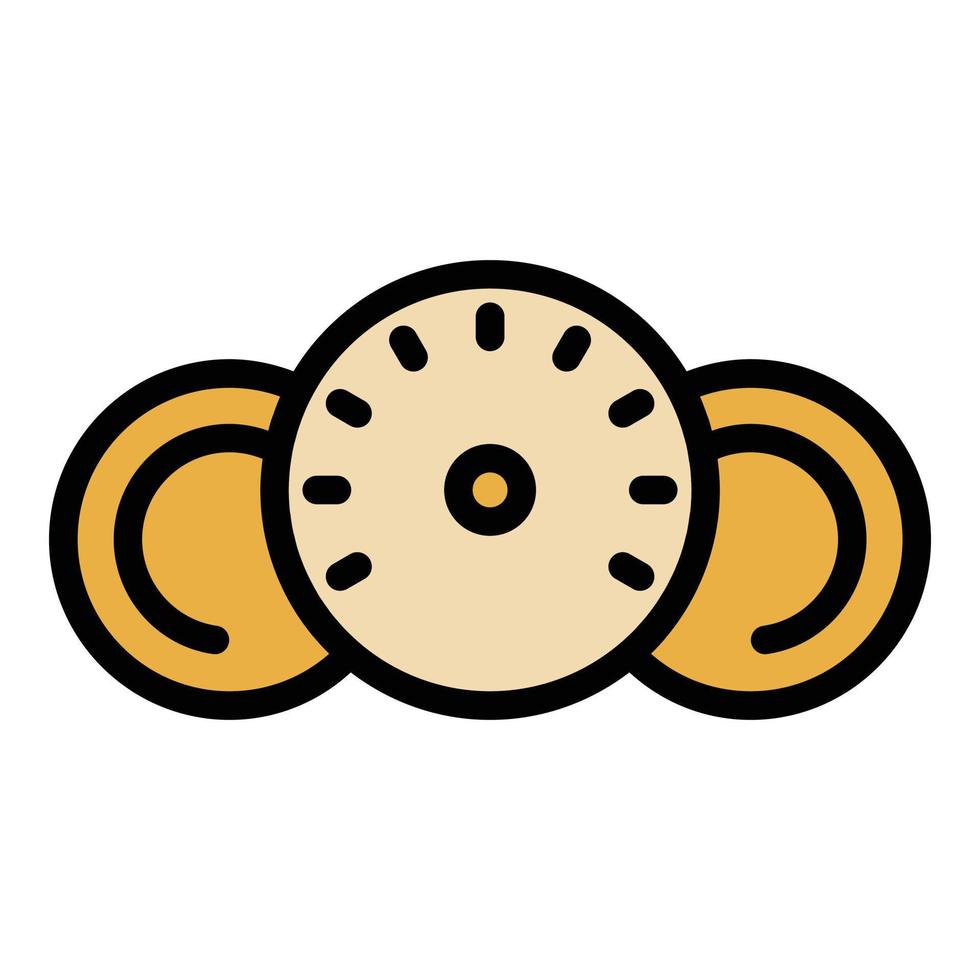 Drive car dashboard icon color outline vector