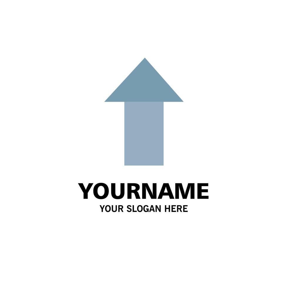 Arrow Up Upload Business Logo Template Flat Color vector