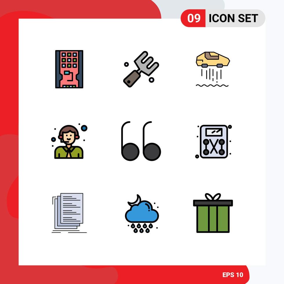 Set of 9 Modern UI Icons Symbols Signs for open logistic fork delivery technolody Editable Vector Design Elements