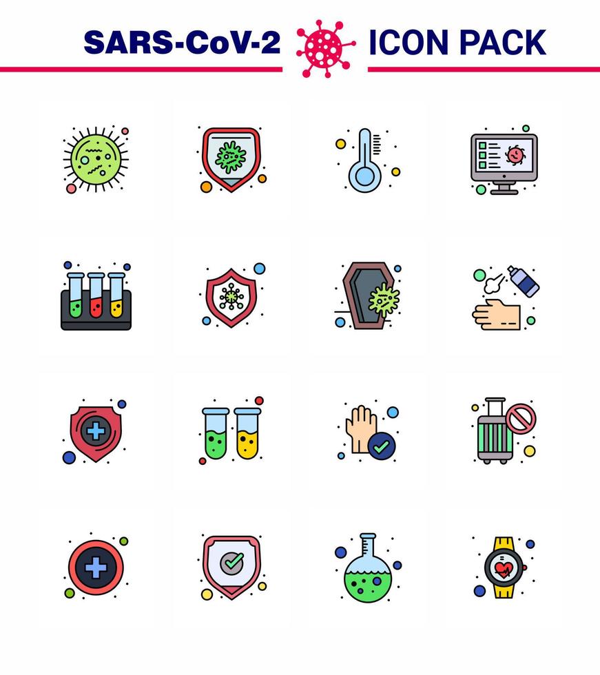 25 Coronavirus Emergency Iconset Blue Design such as record scan virus screening thermometer viral coronavirus 2019nov disease Vector Design Elements