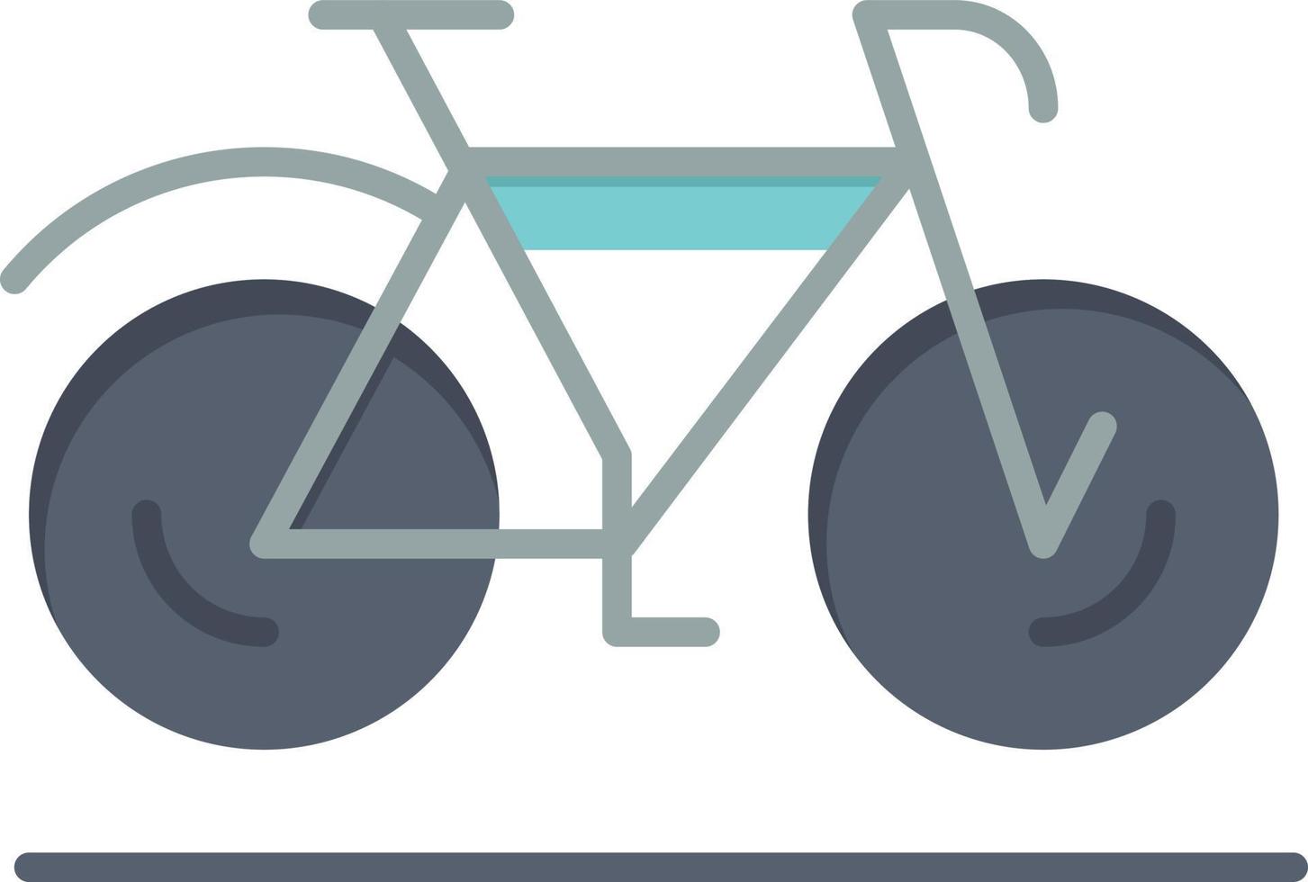bicicleta movimiento caminar deporte color plano icono vector icono banner plantilla