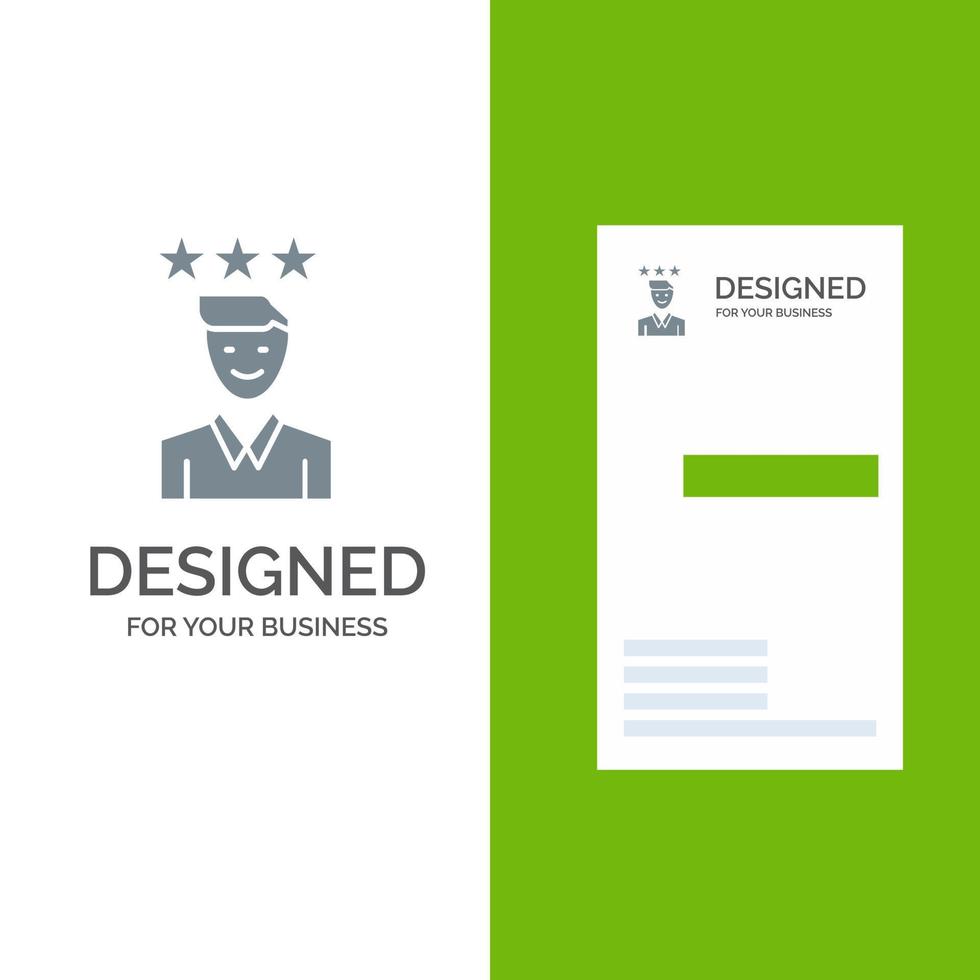 Business Career Growth Job Path Grey Logo Design and Business Card Template vector