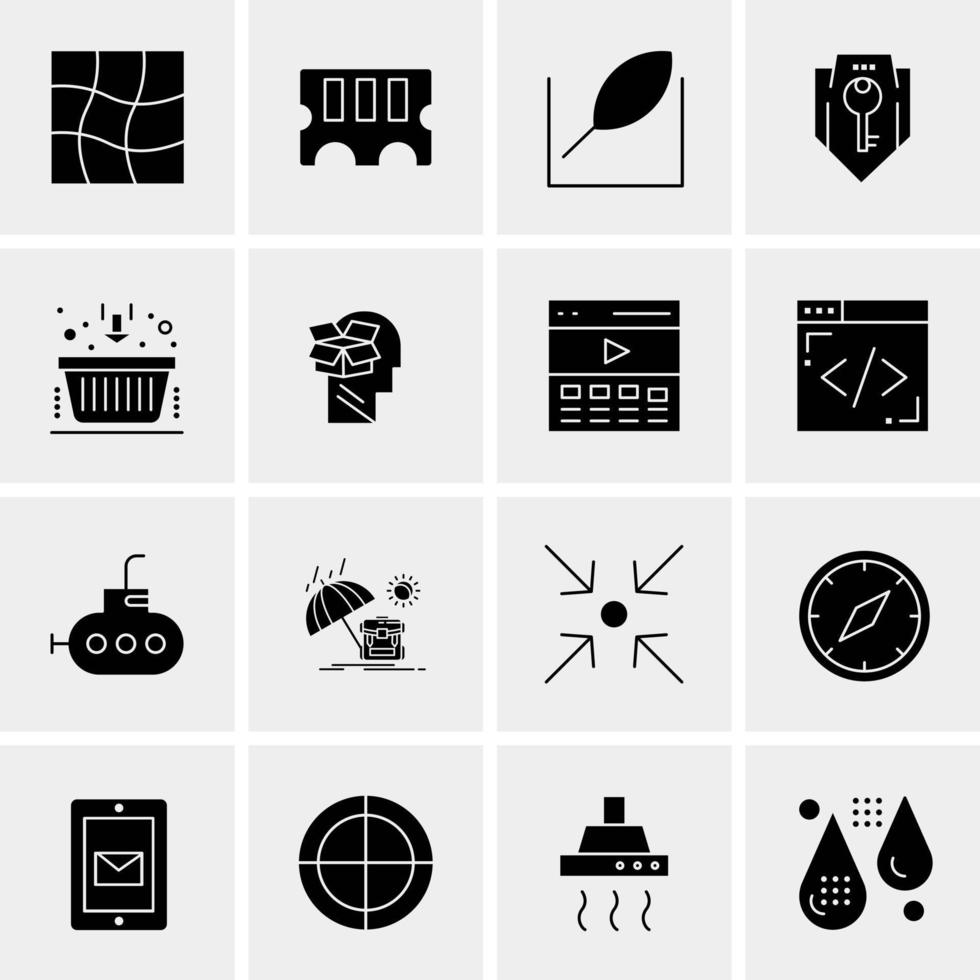 16 Business Universal Icons Vector Creative Icon Illustration to use in web and Mobile Related project