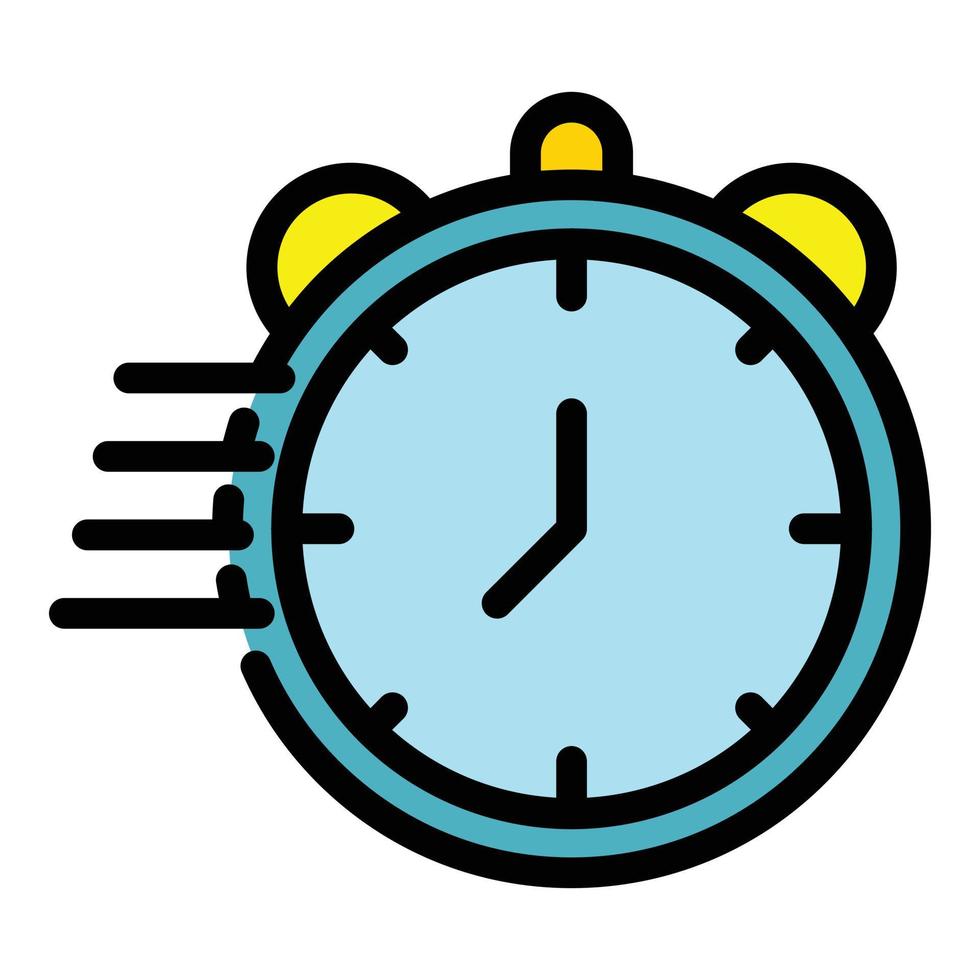 Stopwatch clock icon color outline vector