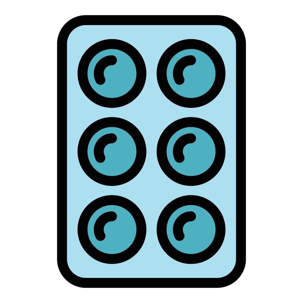 Storage ice tray icon color outline vector