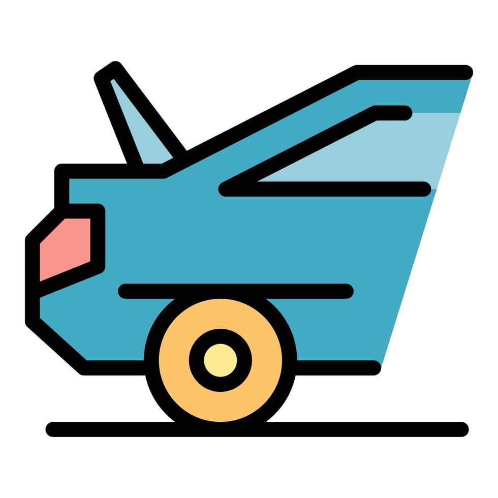 Repair boot car icon color outline vector