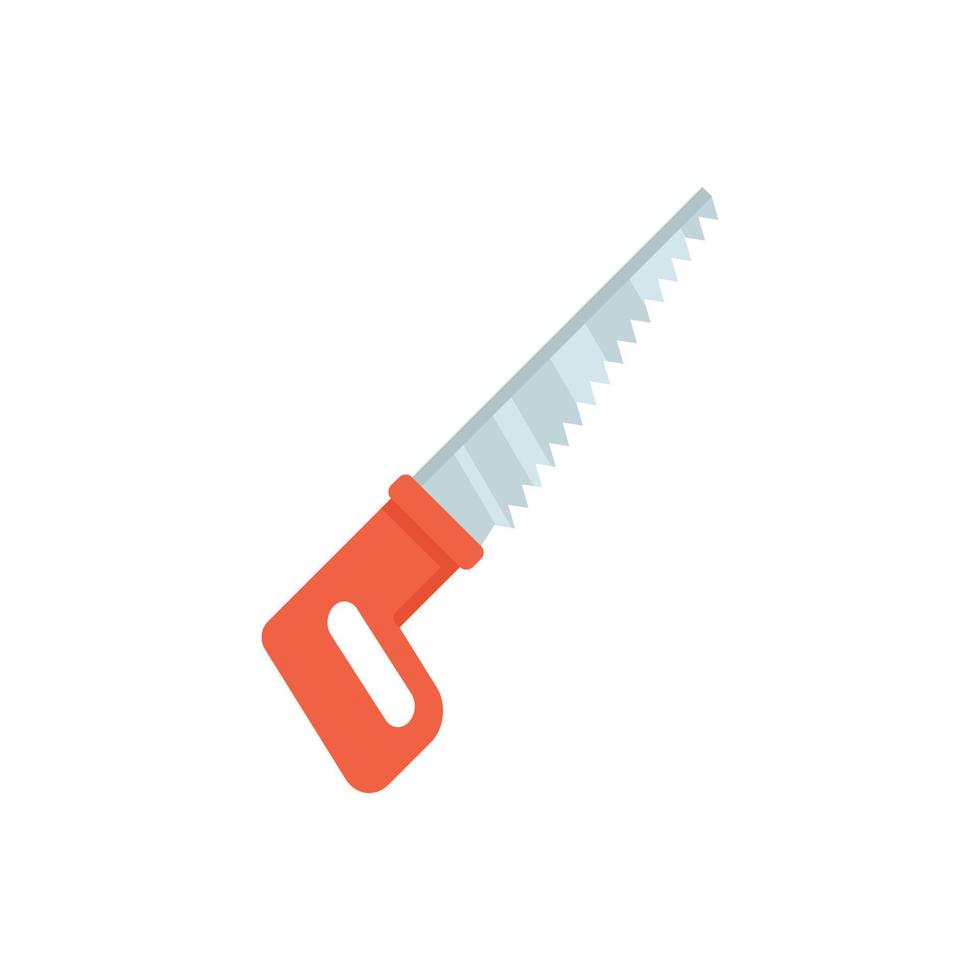 Small hand saw icon flat isolated vector