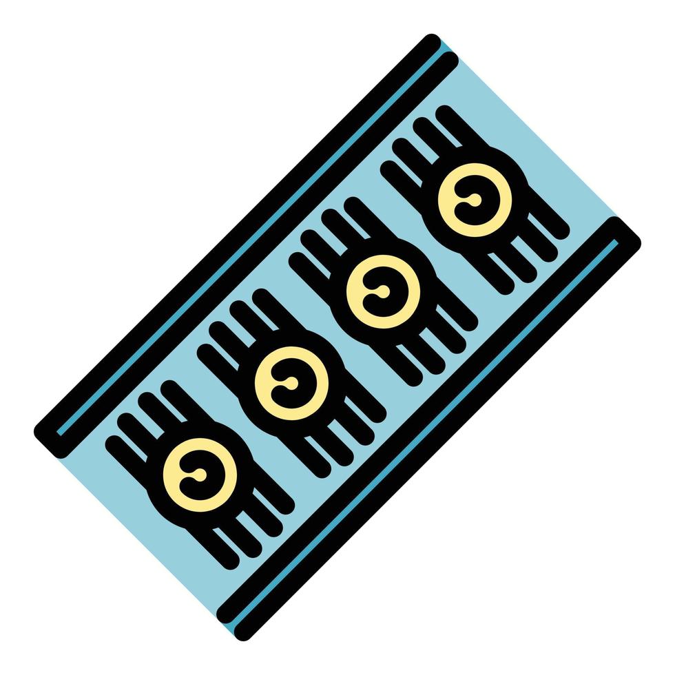 Led stripe icon color outline vector