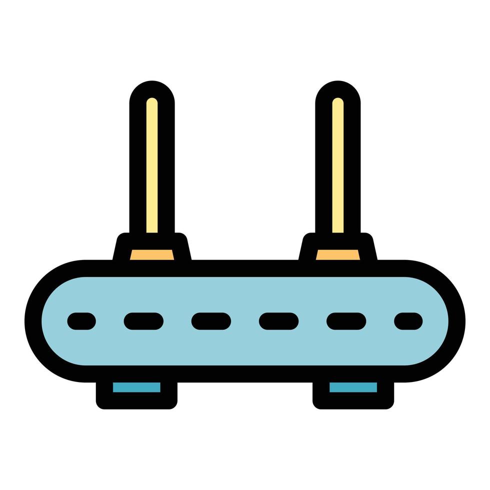 Wifi modem icon color outline vector