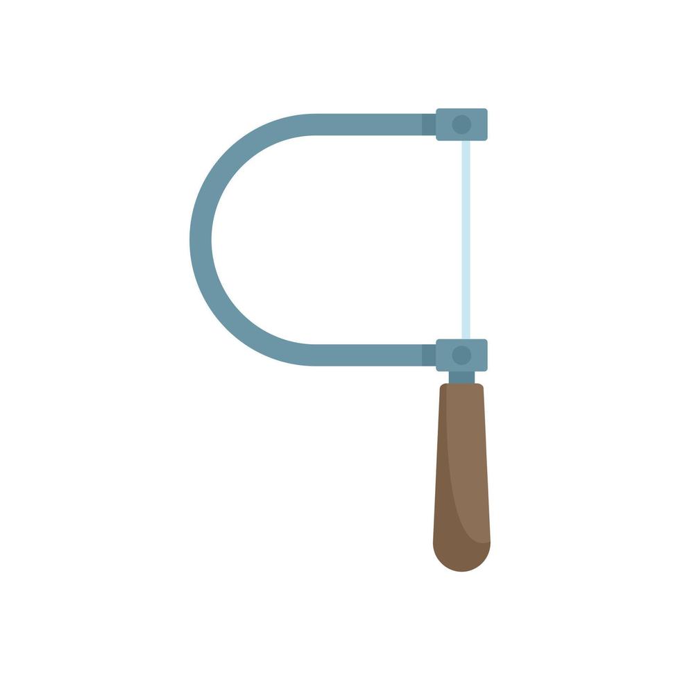 Steel coping saw icon flat isolated vector