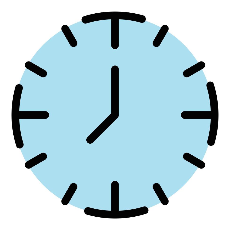 Minute clock stopwatch icon color outline vector
