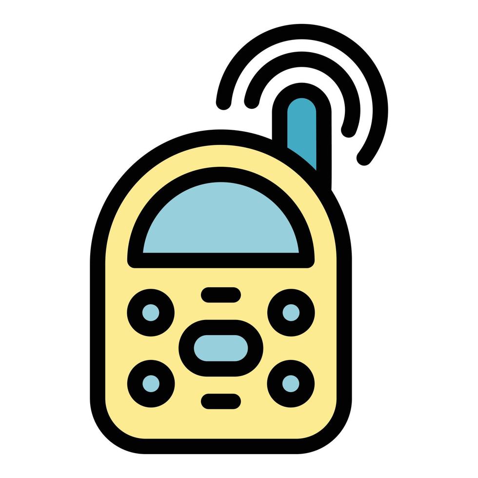 Baby monitor connection icon color outline vector