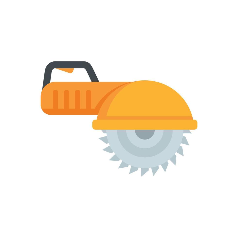 Gasoline circular saw icon flat isolated vector