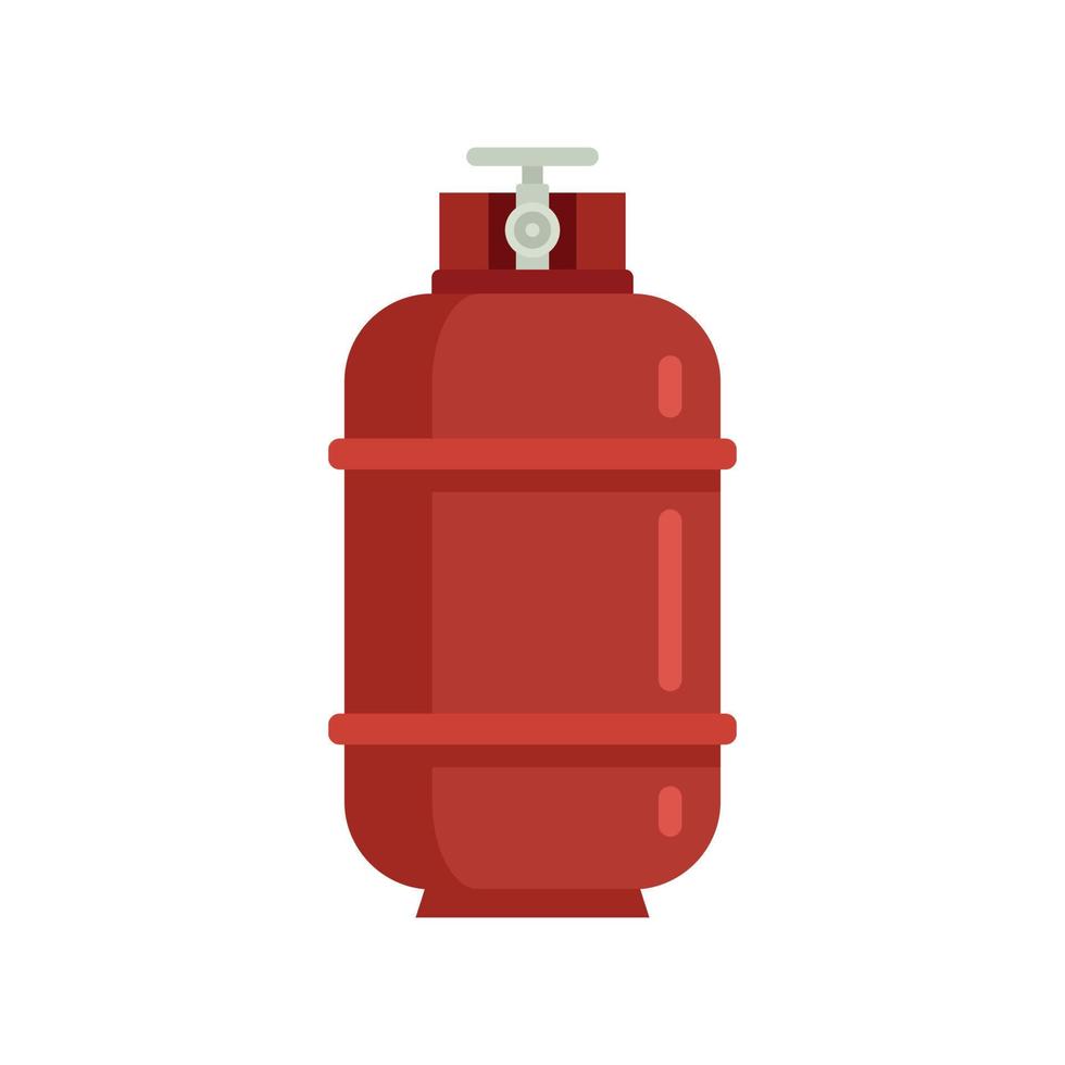 Gas cylinder container icon flat isolated vector