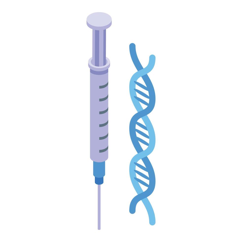icono de inyección de colágeno vector isométrico. molécula de piel
