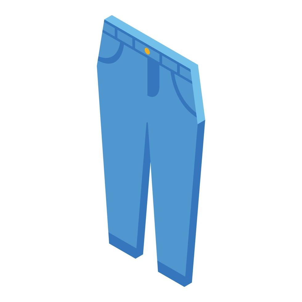 Fashion jeans icon isometric vector. Kid outfit vector