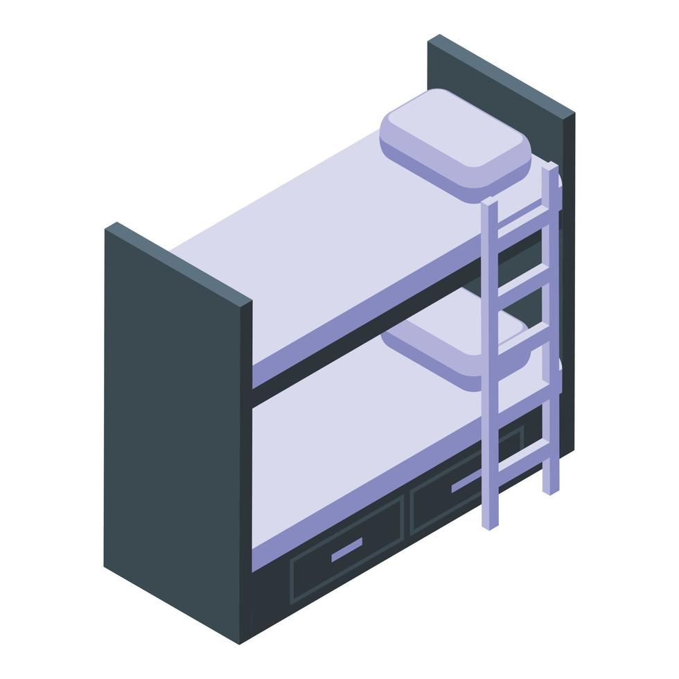 Campus bed icon isometric vector. University department vector