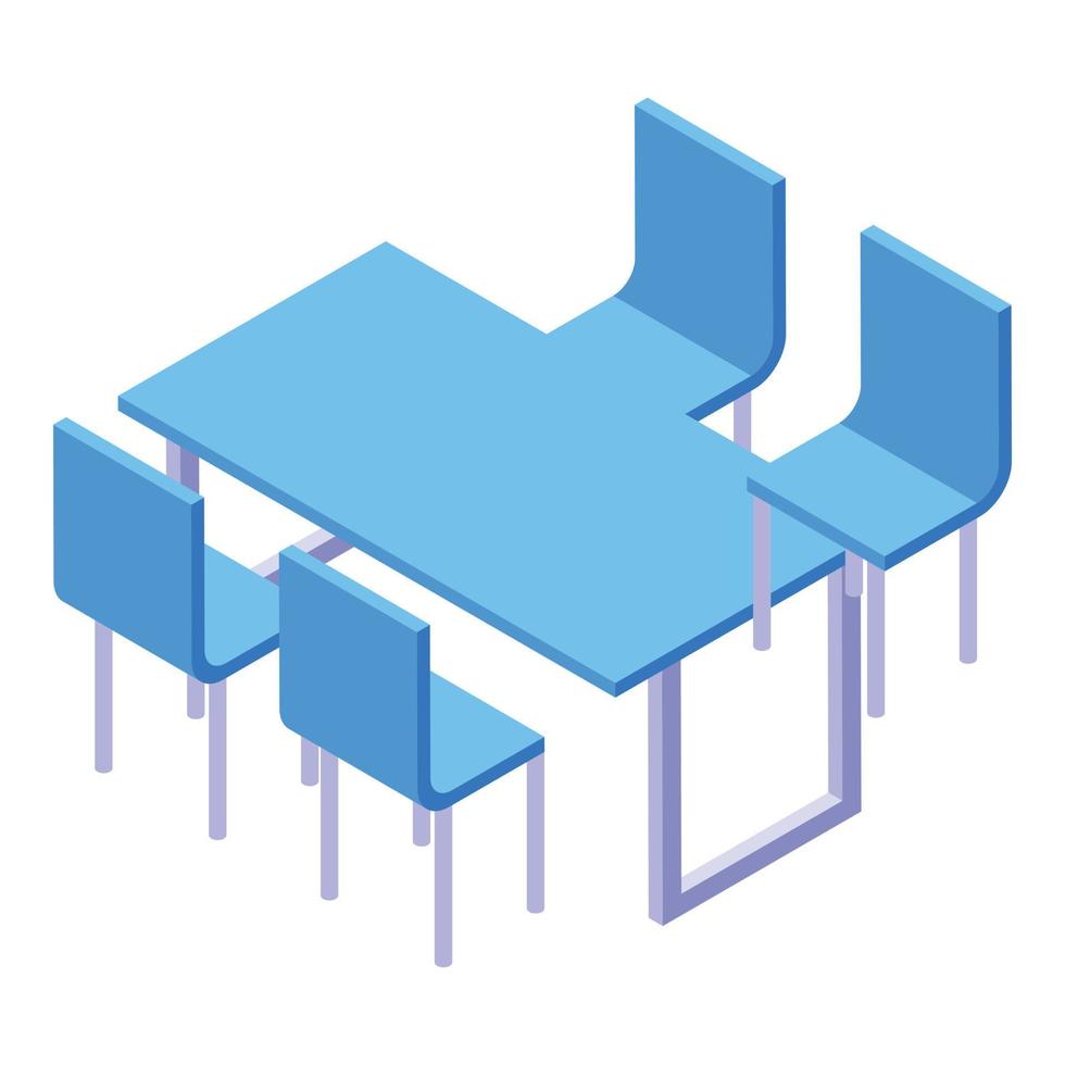 University bench icon isometric vector. Office station vector