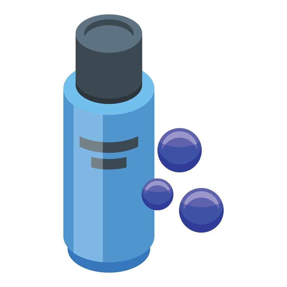 Collagen bottle icon isometric vector. Skin molecule vector