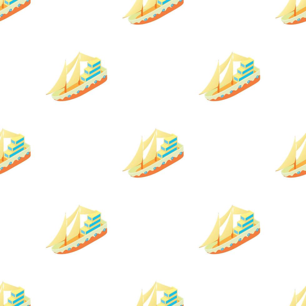 Passenger ship pattern seamless vector