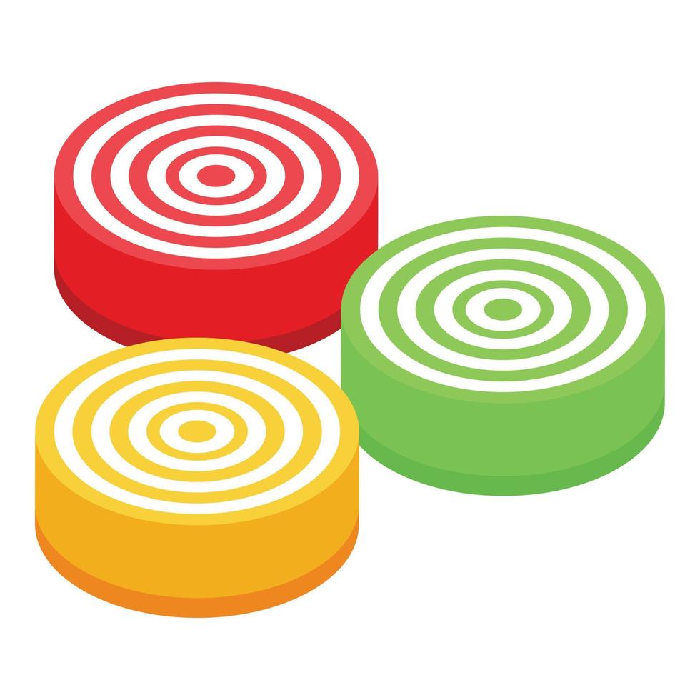 Jelly circle icon isometric vector. Candy gum vector