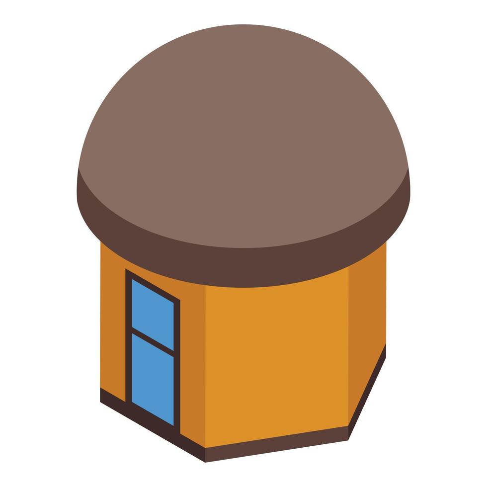 Island bungalow icon isometric vector. Beach house vector