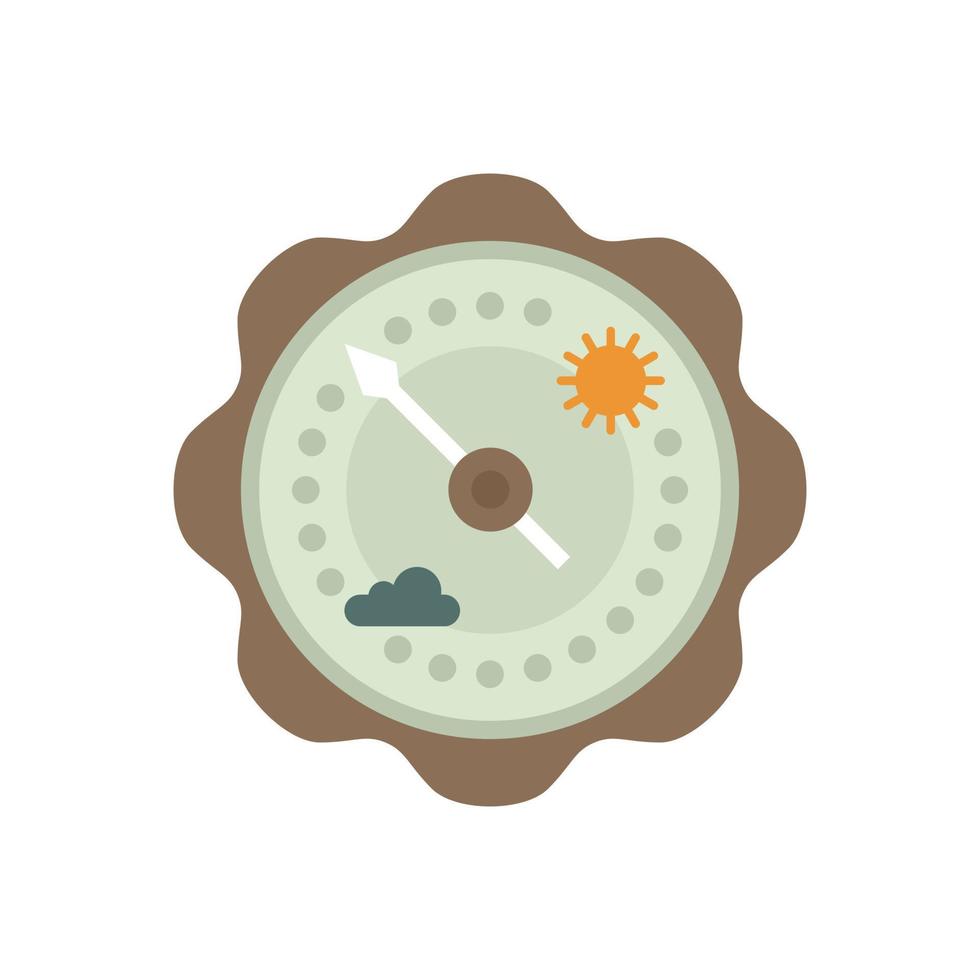 Home barometer icon flat isolated vector