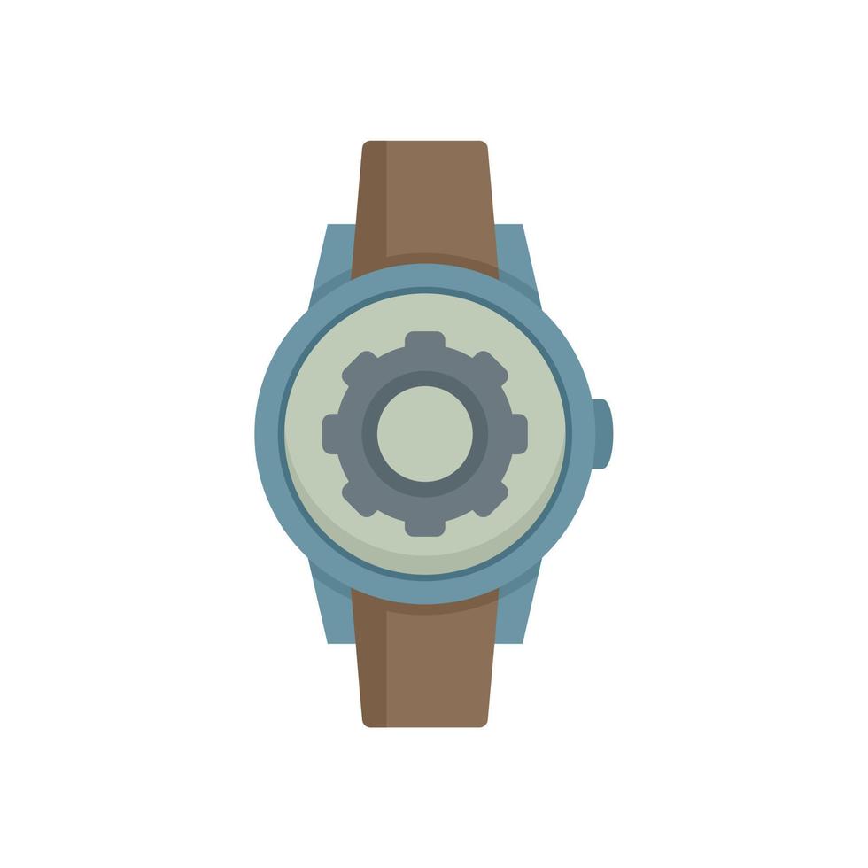 Father watch repair icon flat isolated vector