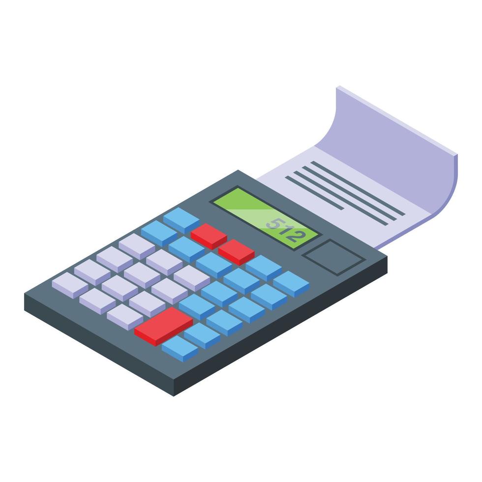 Calculator performance icon isometric vector. Benchmark indicator vector