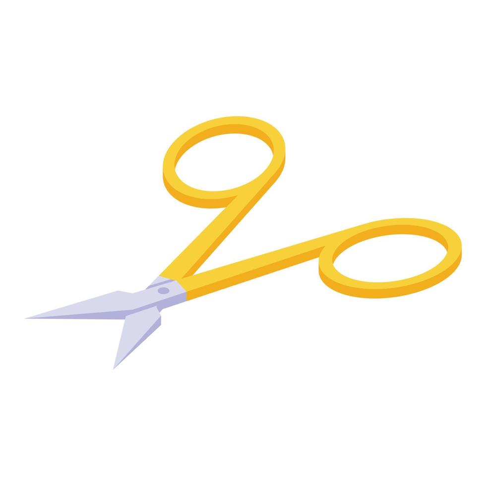 Rhinoplasty scissors icon isometric vector. Nose surgery vector