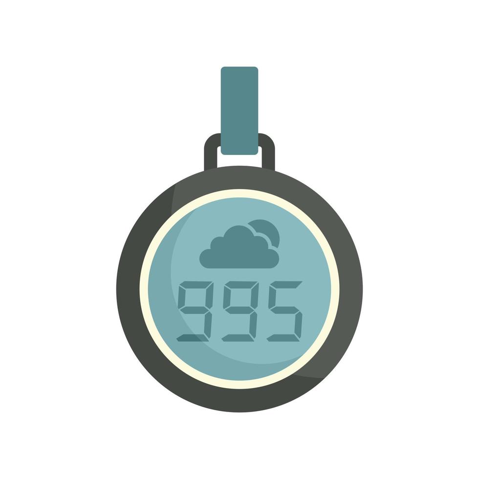 Digital barometer icon flat isolated vector