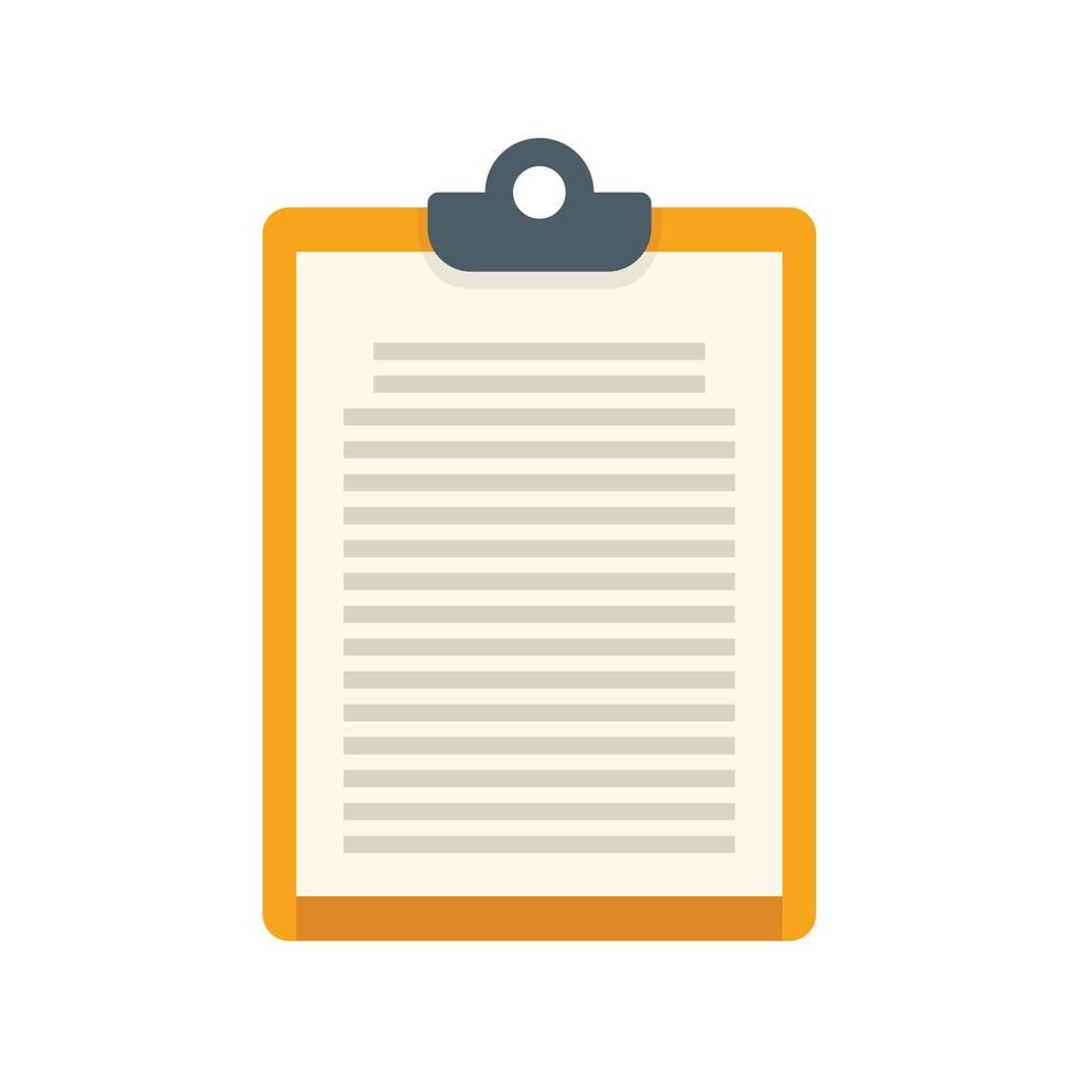 Summary icon flat isolated vector
