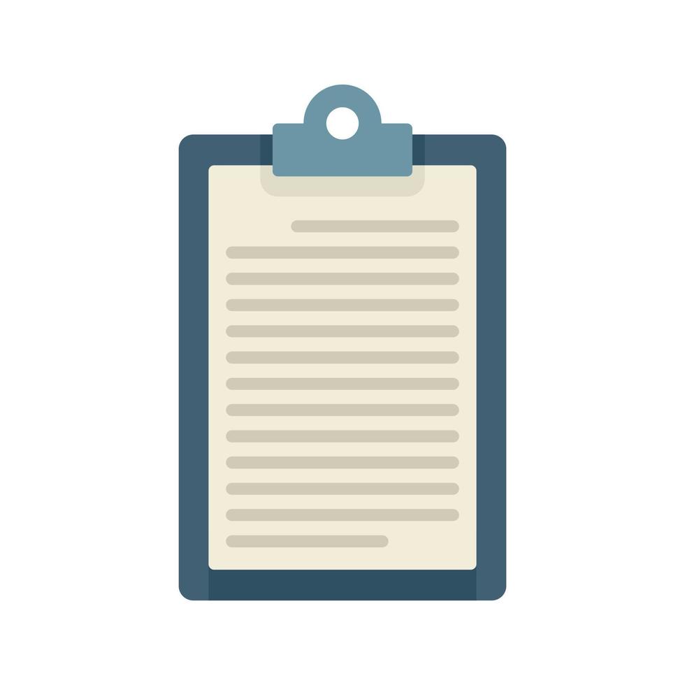 Conclusion clipboard icon flat isolated vector