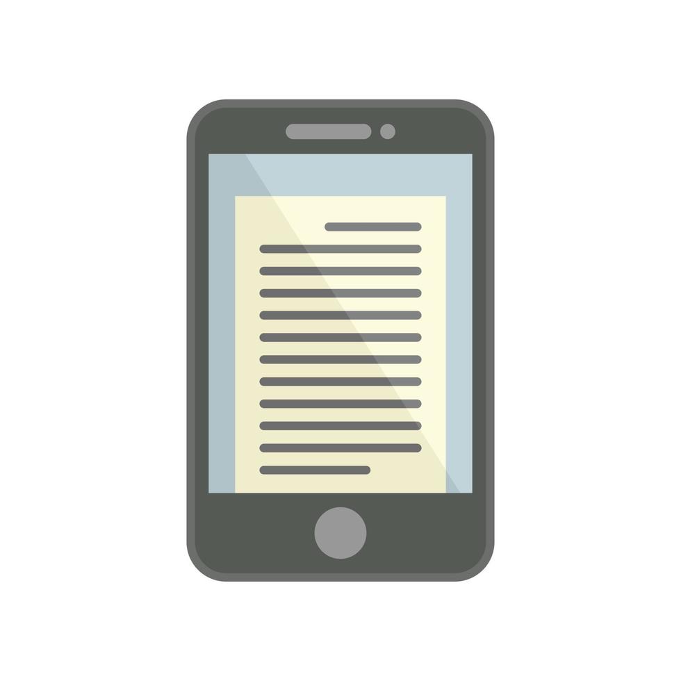 Smartphone summary icon flat isolated vector