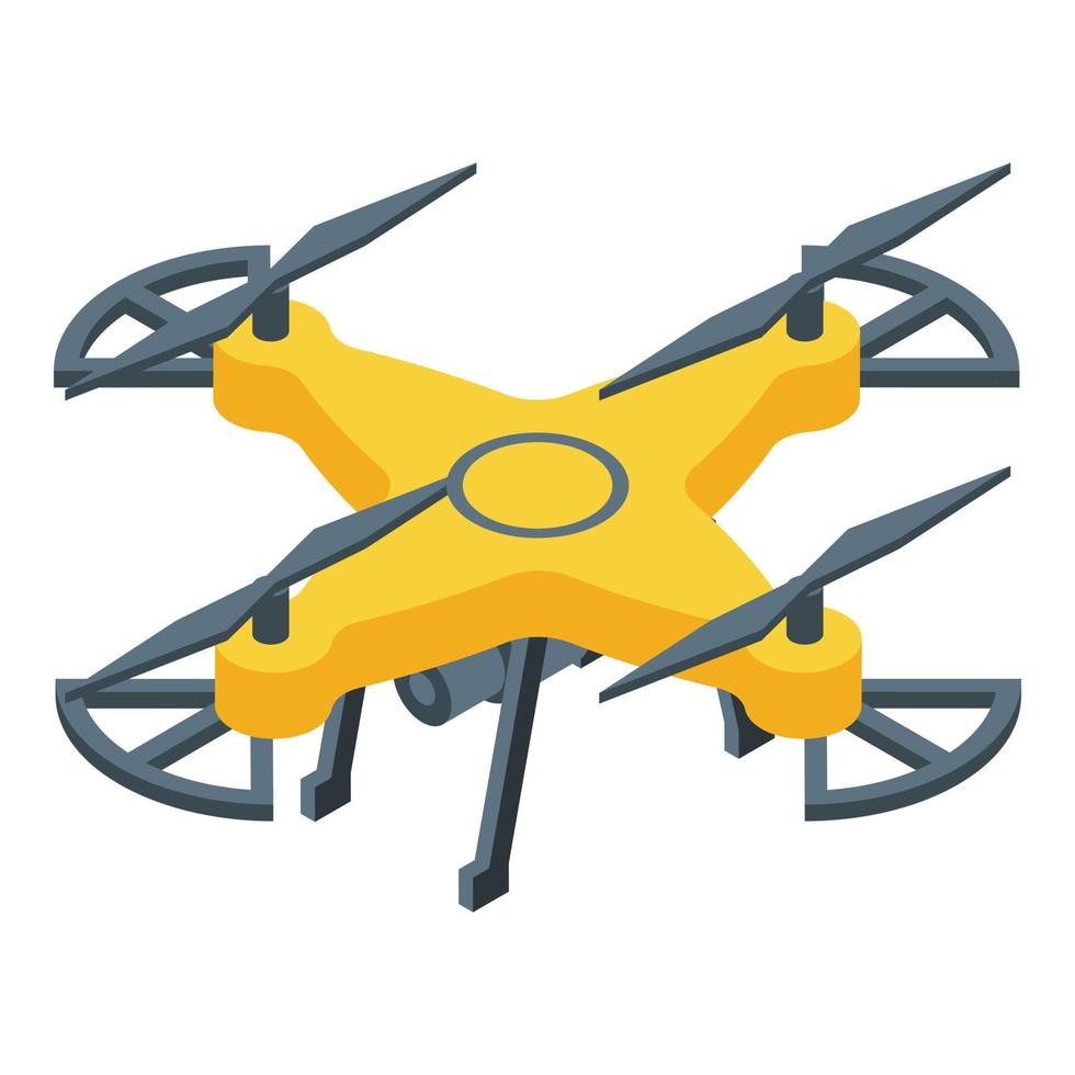 Drone photography icon isometric vector. Aerial video vector