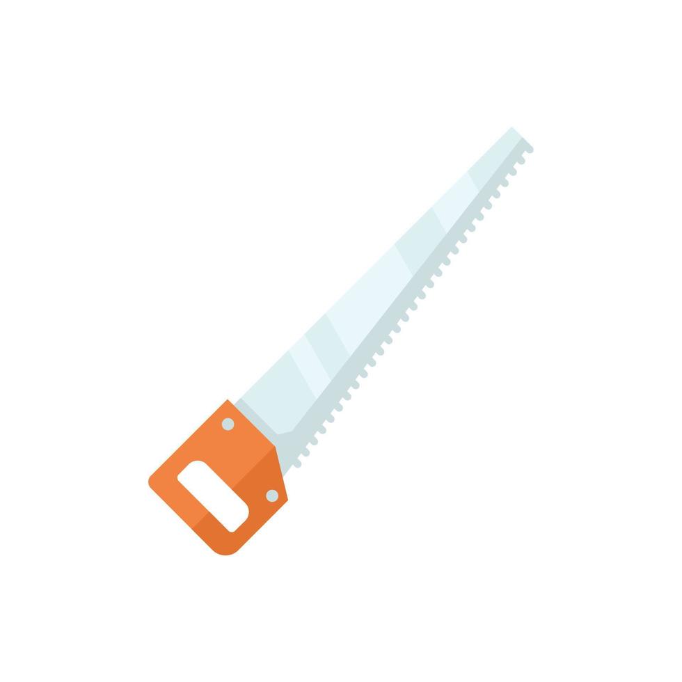 Garden hand saw icon flat isolated vector