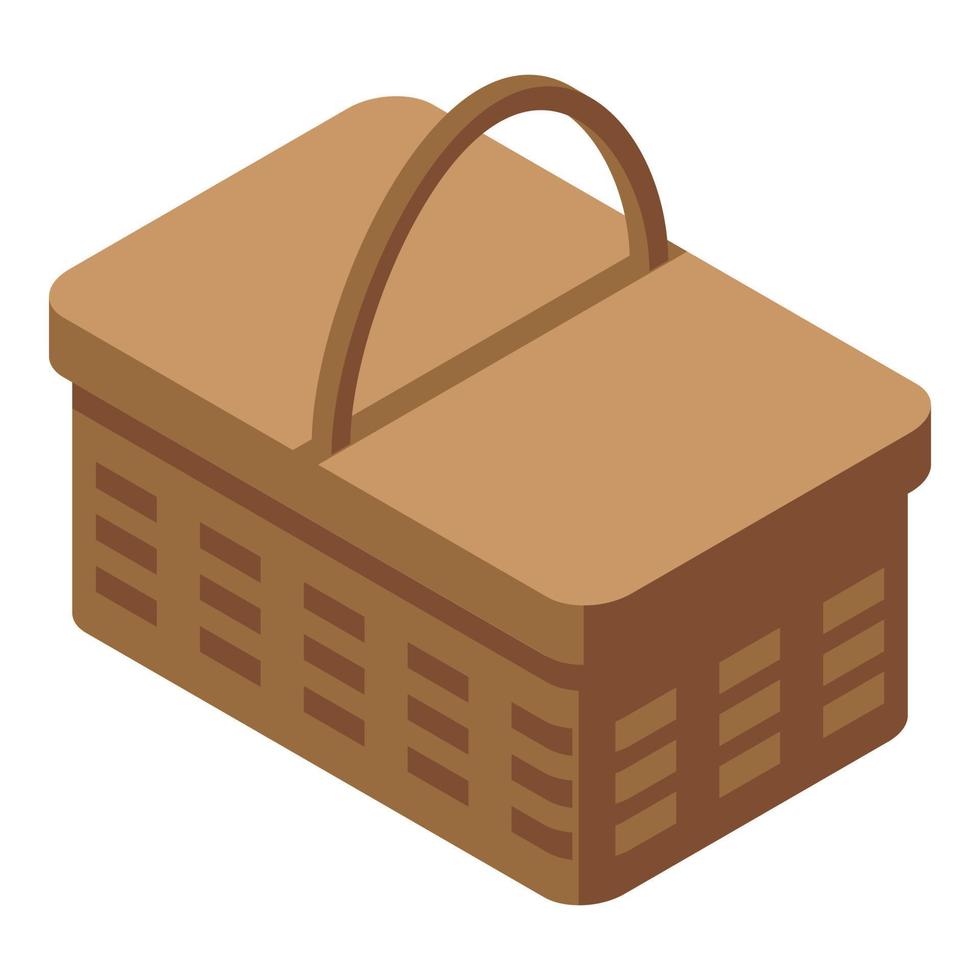 Sommelier basket icon isometric vector. Wine cocktail vector