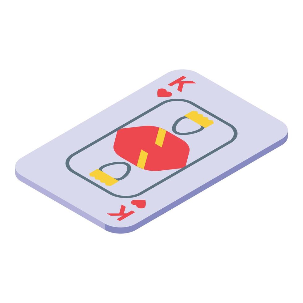 King play card icon isometric vector. Poker deck vector