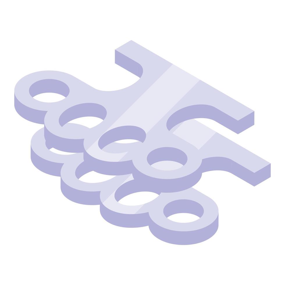 Fist metal tool icon isometric vector. Self defense vector