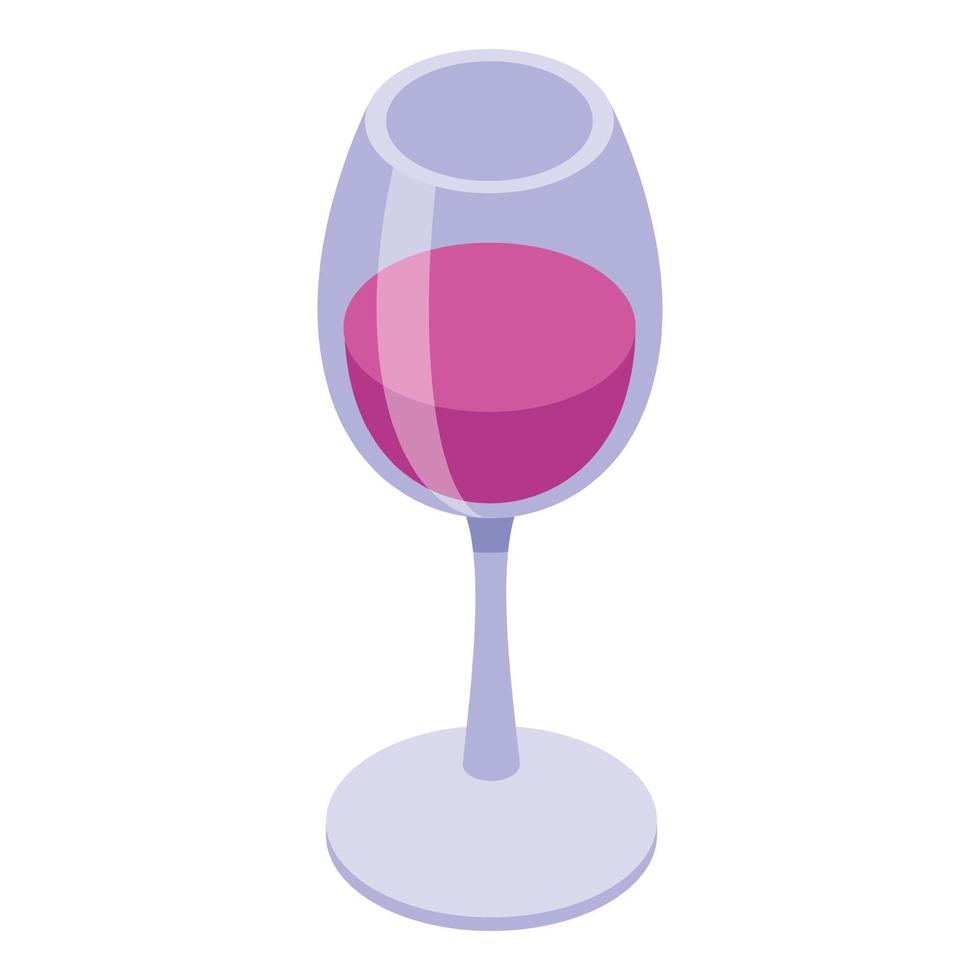 Summer wine icon isometric vector. Sommelier cocktail vector