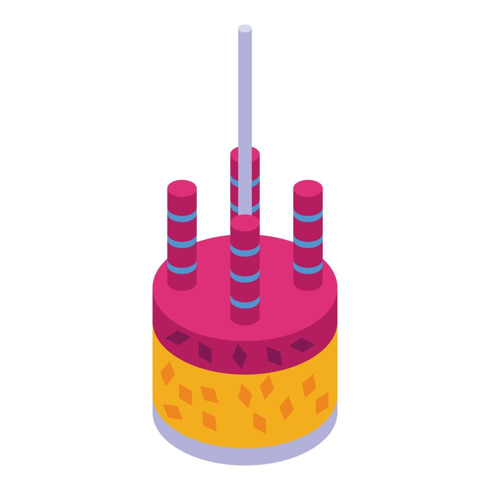 Mexican pinata cake icon isometric vector. Mexico party vector