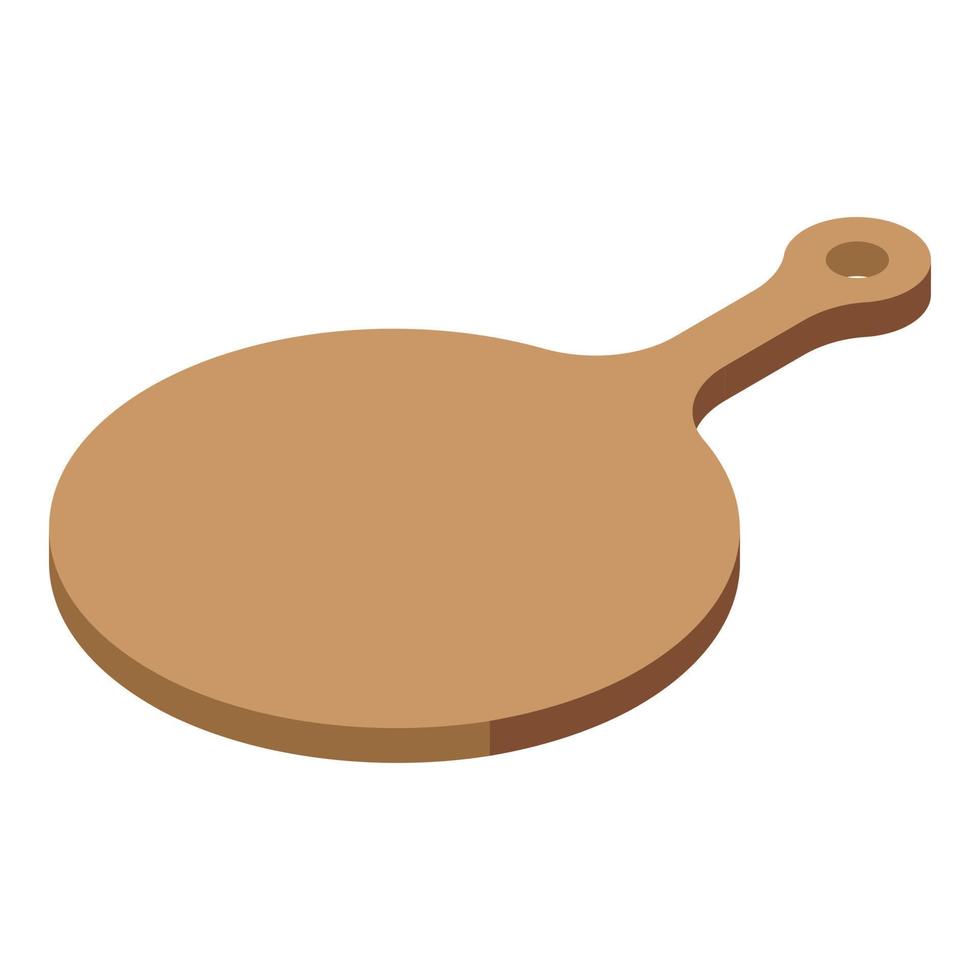 icono de tablero de pizza vector isométrico. cocina de madera