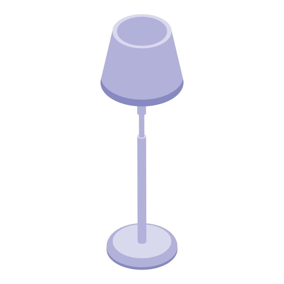 Silver lamp icon isometric vector. Stand furniture vector