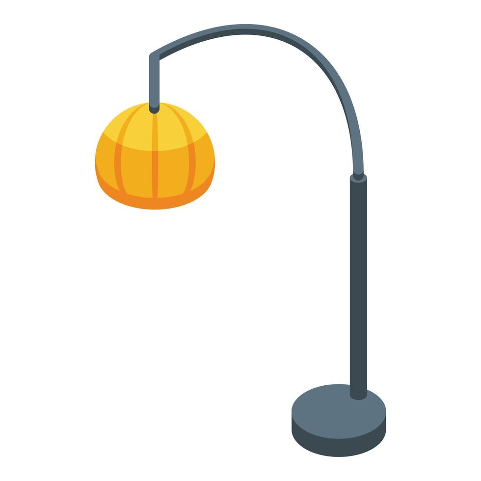 vector isométrico del icono de la lámpara de mesa. soporte de suelo