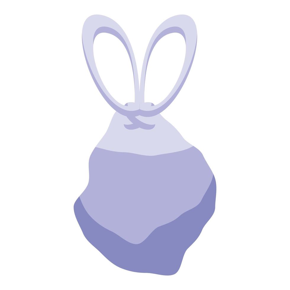 Sack pack icon isometric vector. Garbage bag vector