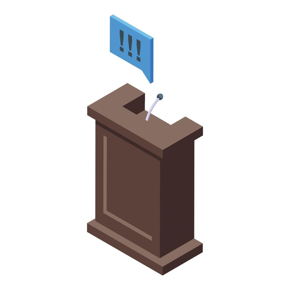 Copyright law tribune icon isometric vector. Protection legal vector